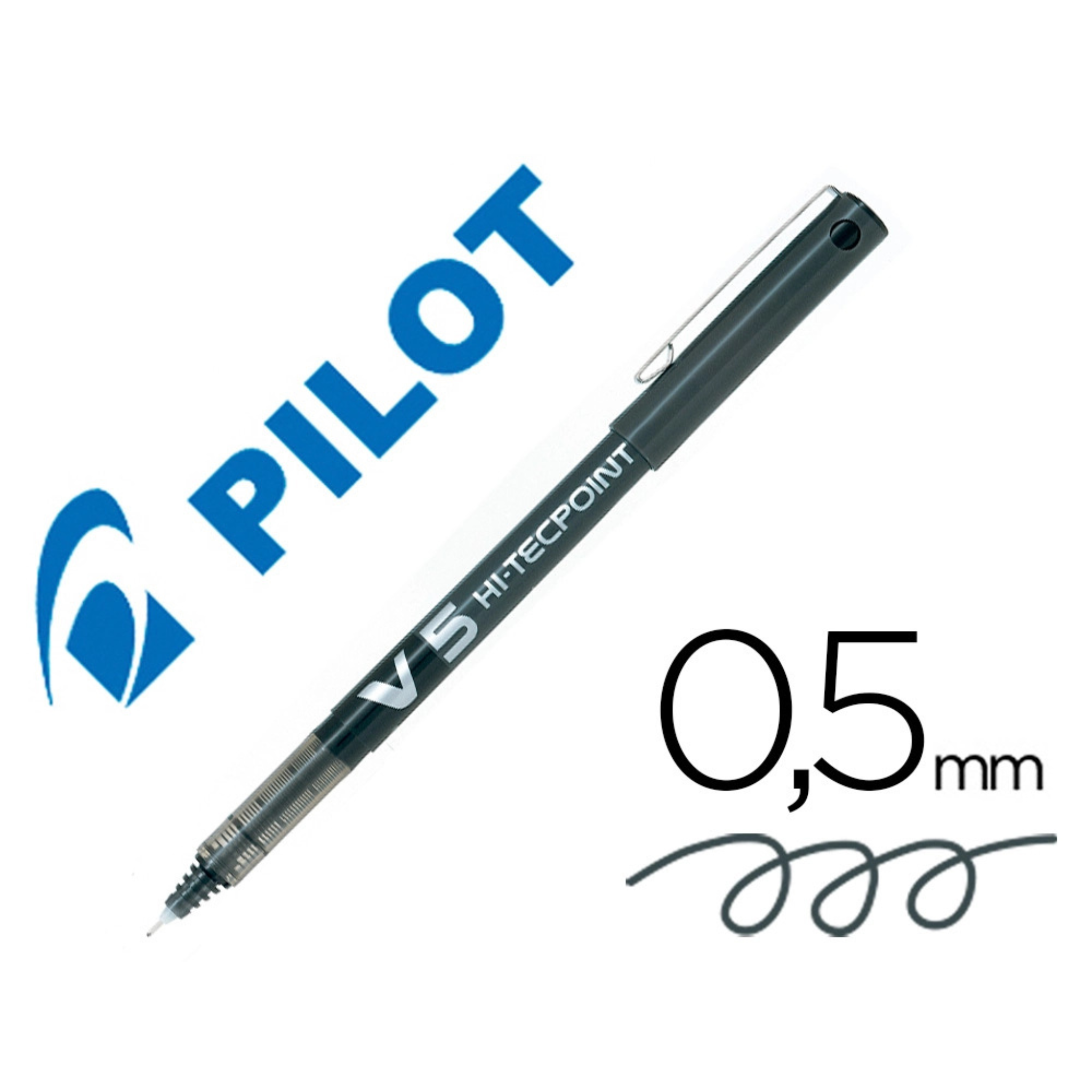 Pilot V5 Hi-Tecpoint 0.5mm - Bolígrafo Roller de Tinta Líquida