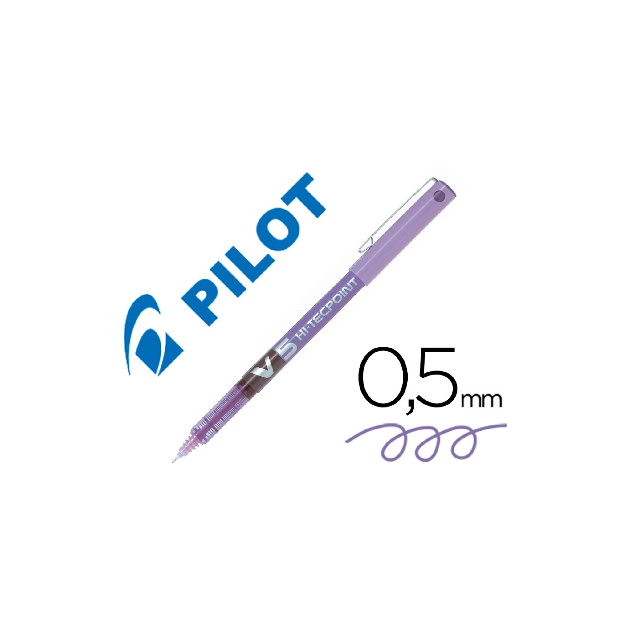 Pilot V5 Hi-Tecpoint 0.5mm - Bolígrafo Roller de Tinta Líquida