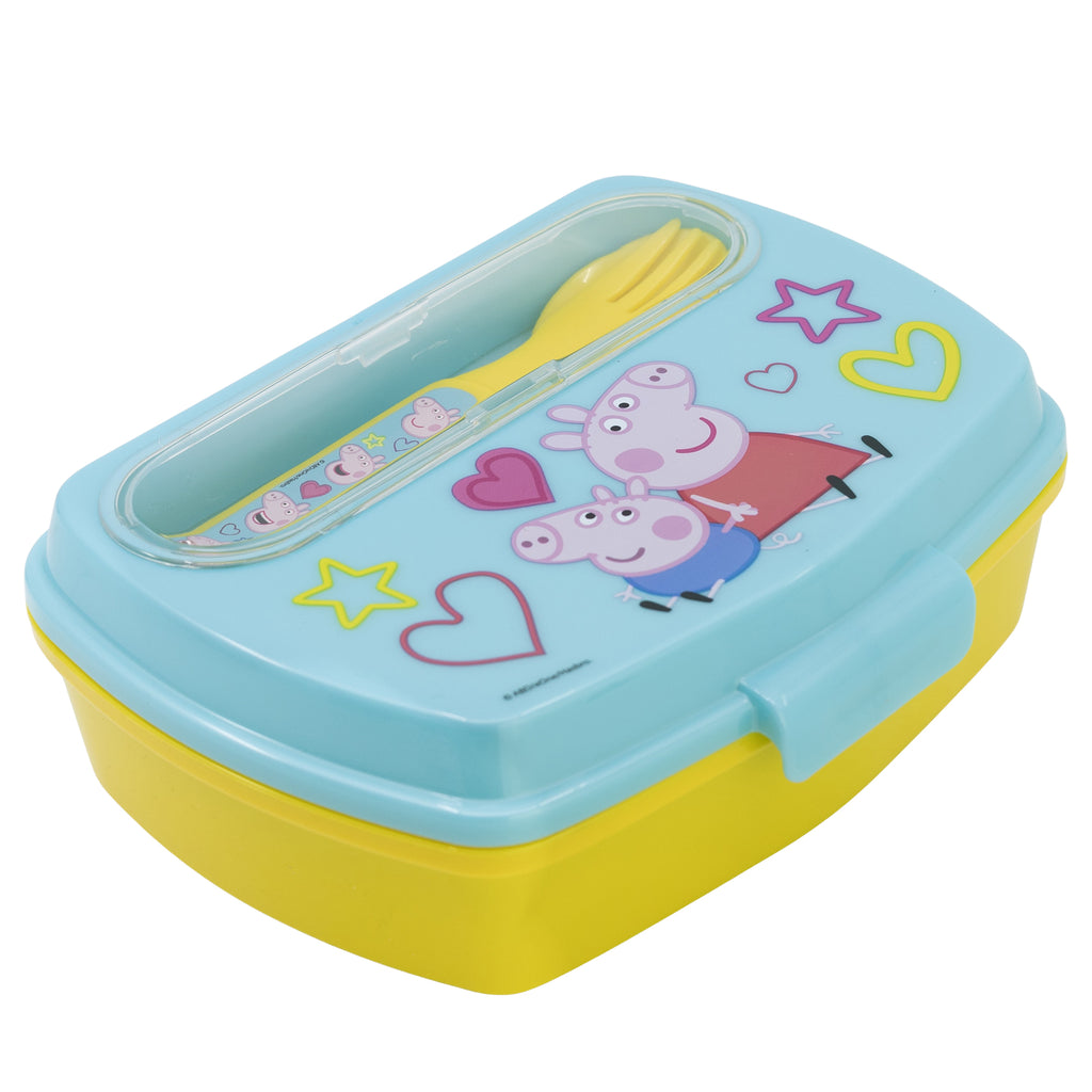 STOR SANDWICHERA RECTANGULAR CON CUBIERTOS PEPPA PIG CORE 2022