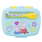 STOR SANDWICHERA RECTANGULAR CON CUBIERTOS PEPPA PIG CORE 2022