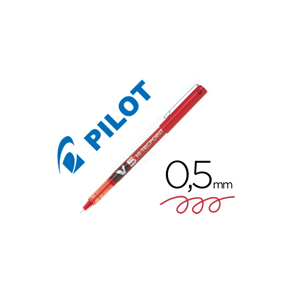 Pilot V5 Hi-Tecpoint 0.5mm - Bolígrafo Roller de Tinta Líquida