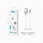 SJ-3161 Cable Lightning Trenzado de Aluminio 3A – 1,2 m | Blanco y Negro