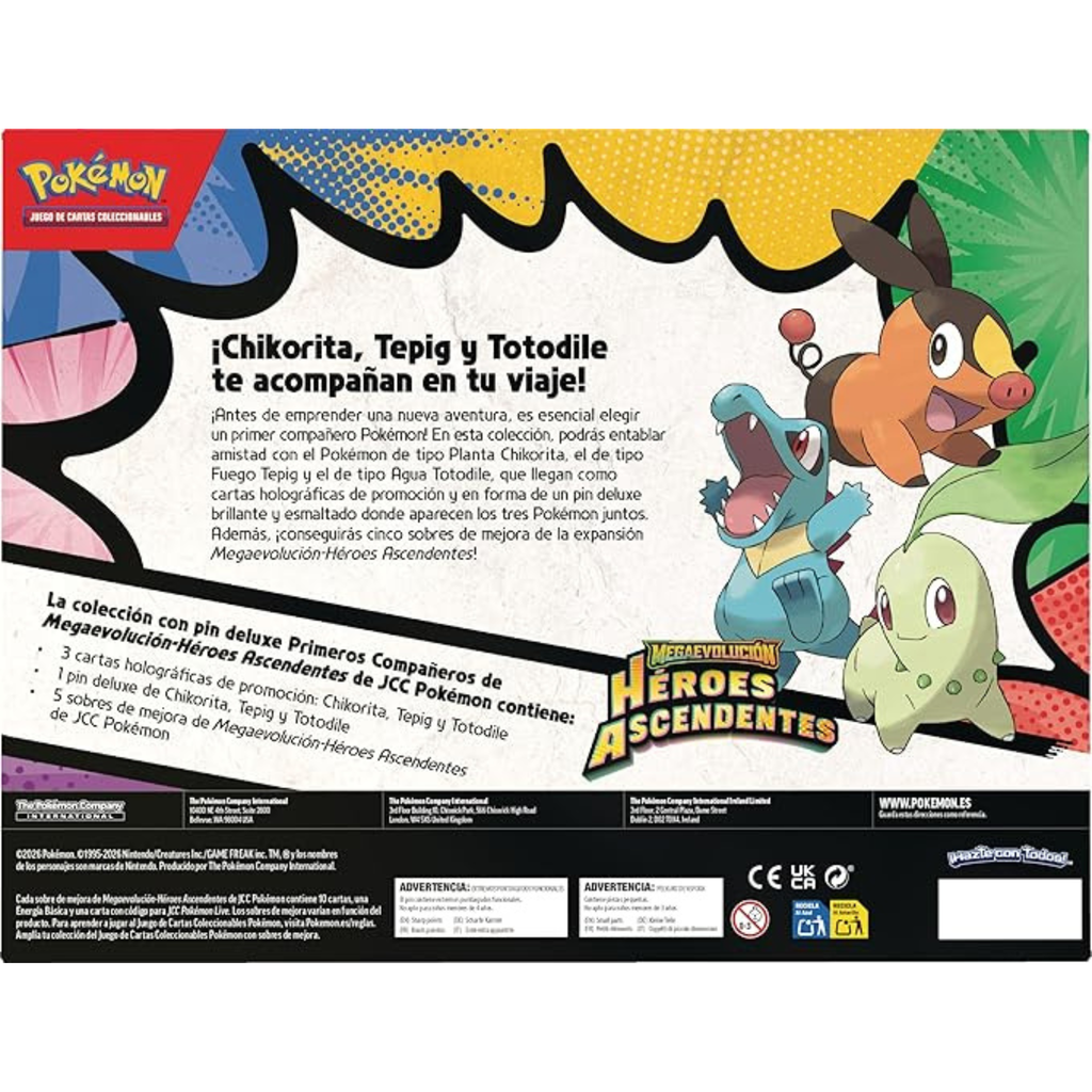 Pokémon TCG - Héroes Ascendentes: Colección con Pin Deluxe Primeros Compañeros