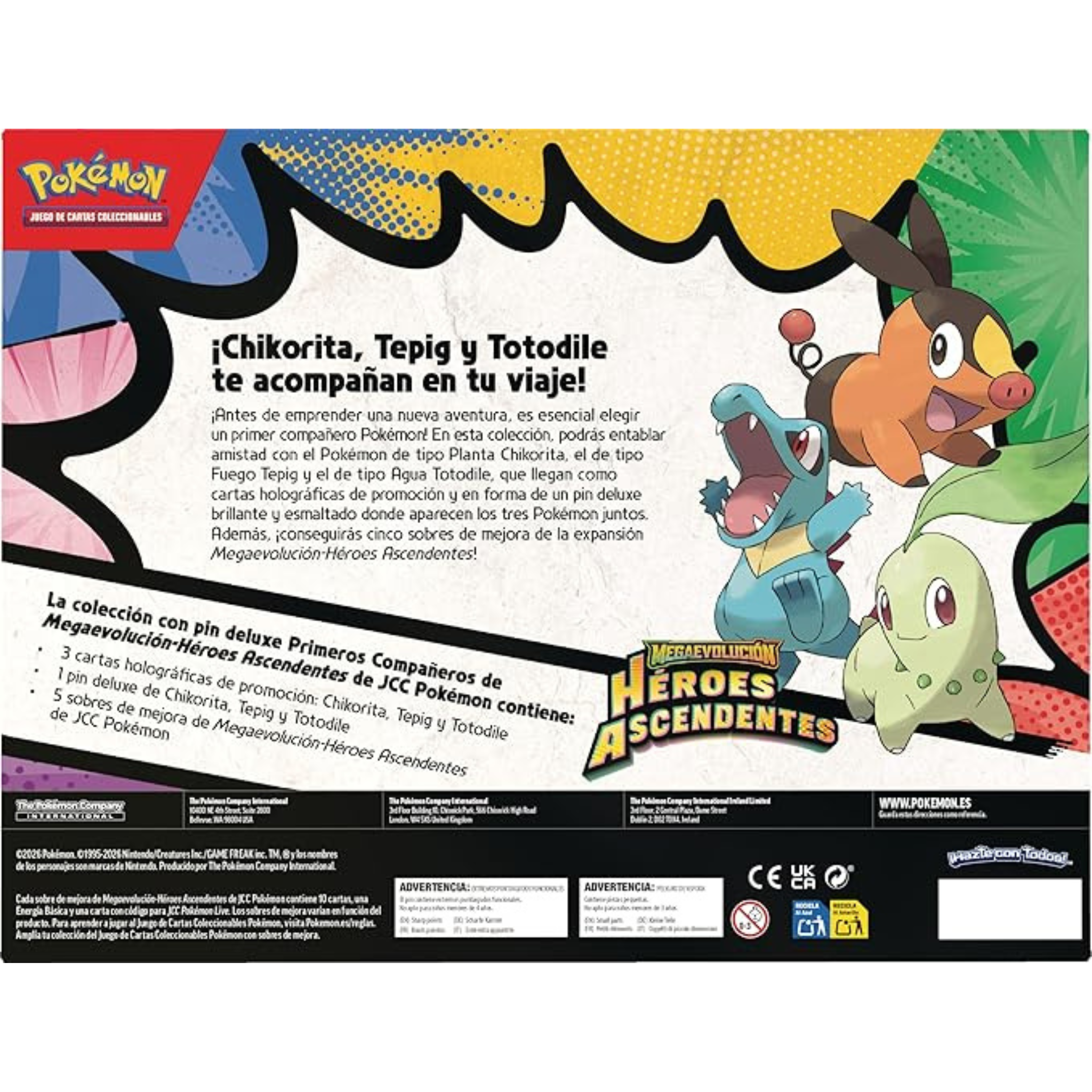 Pokémon TCG - Héroes Ascendentes: Colección con Pin Deluxe Primeros Compañeros