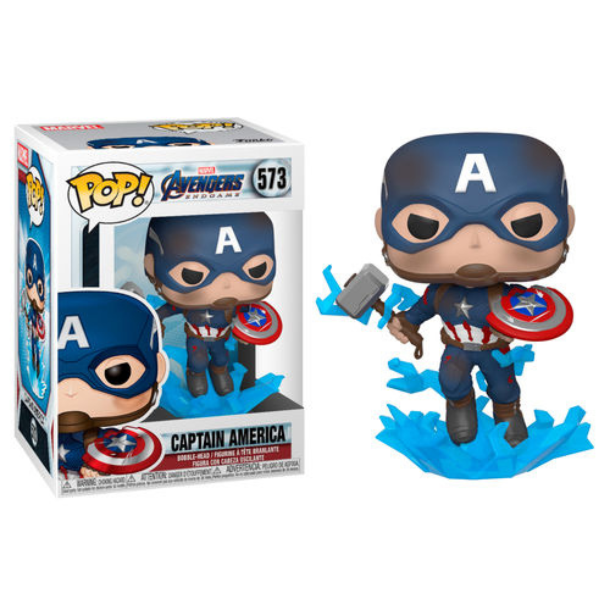 Funko Pop! Marvel Avengers Endgame: Captain America con Mjolnir #573