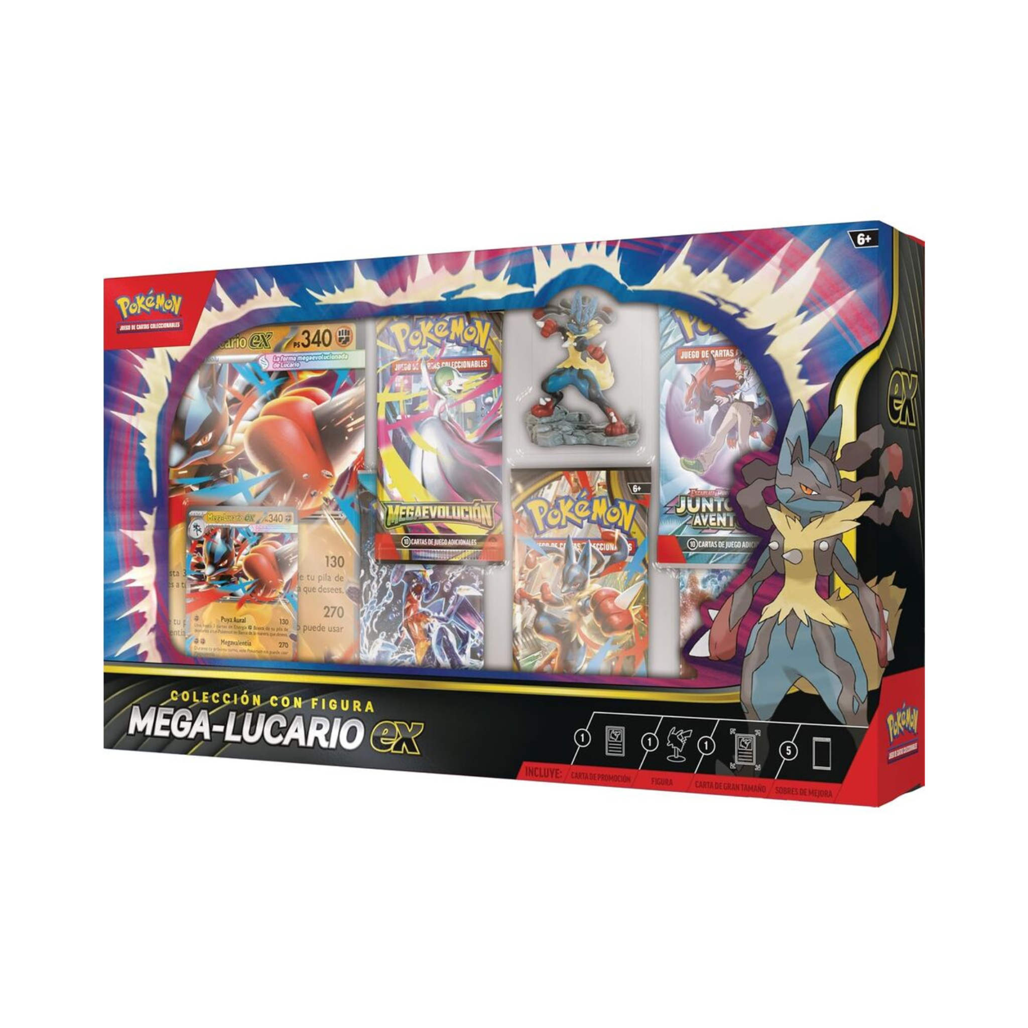 Blister cartas Mega Lucario Ex Pokemon Latino