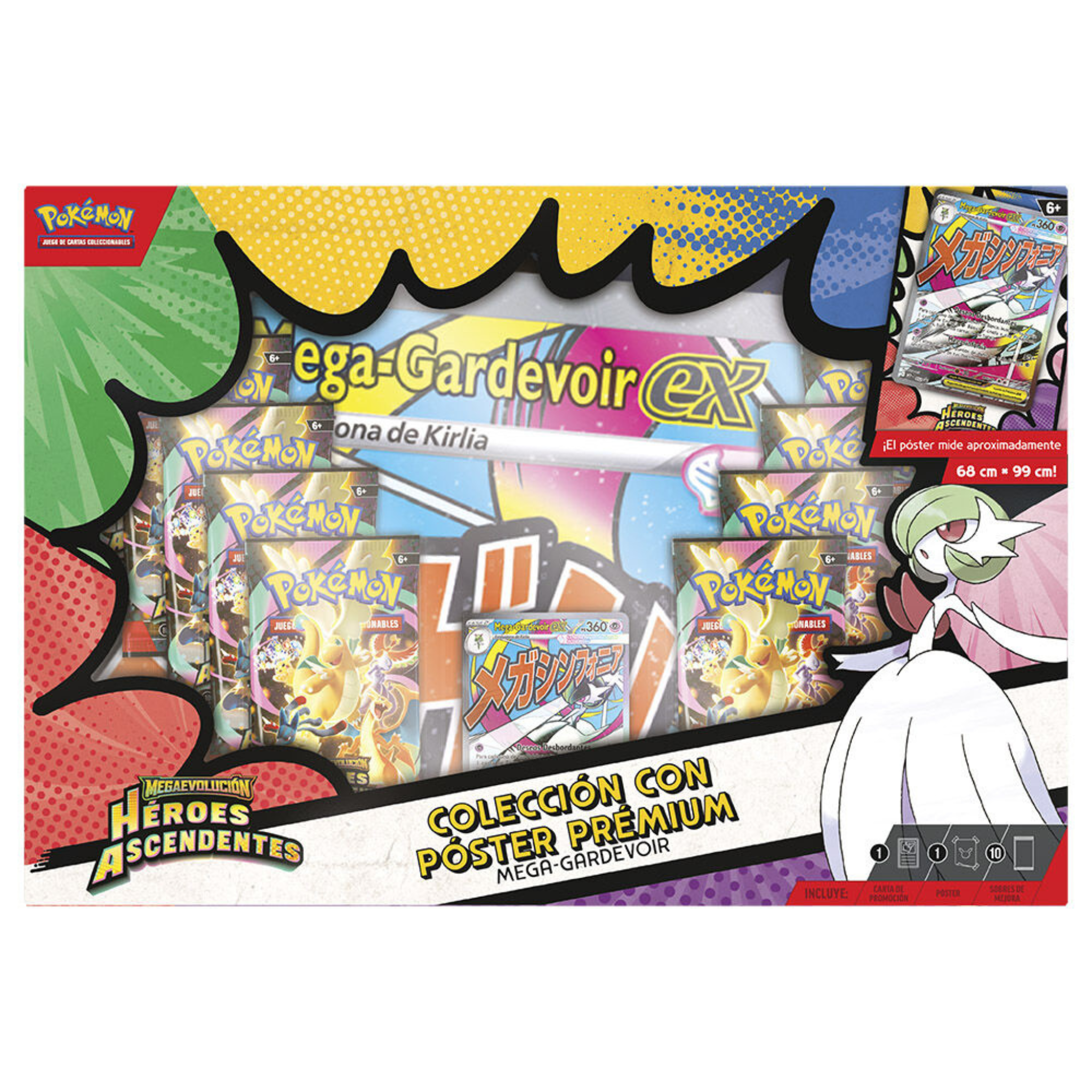 Pokémon TCG: Colección con Póster Prémium Mega-Gardevoir ex — Héroes Ascendentes