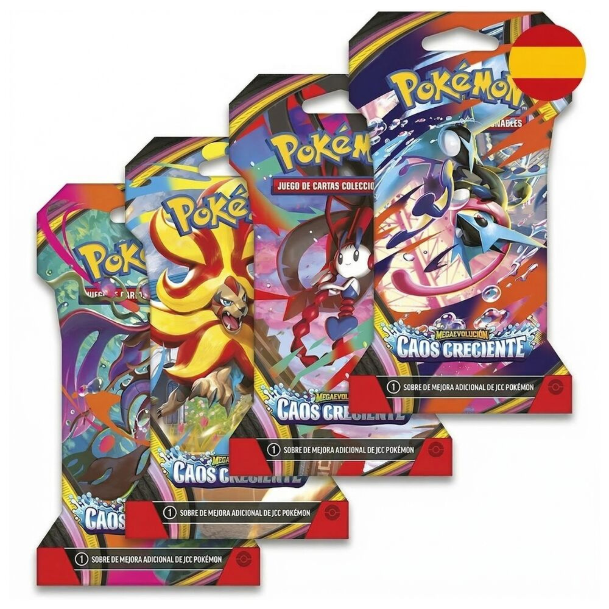 Pokémon Megaevolución Caos Creciente - 1-Sobre Blister de 10 Cartas (Español)