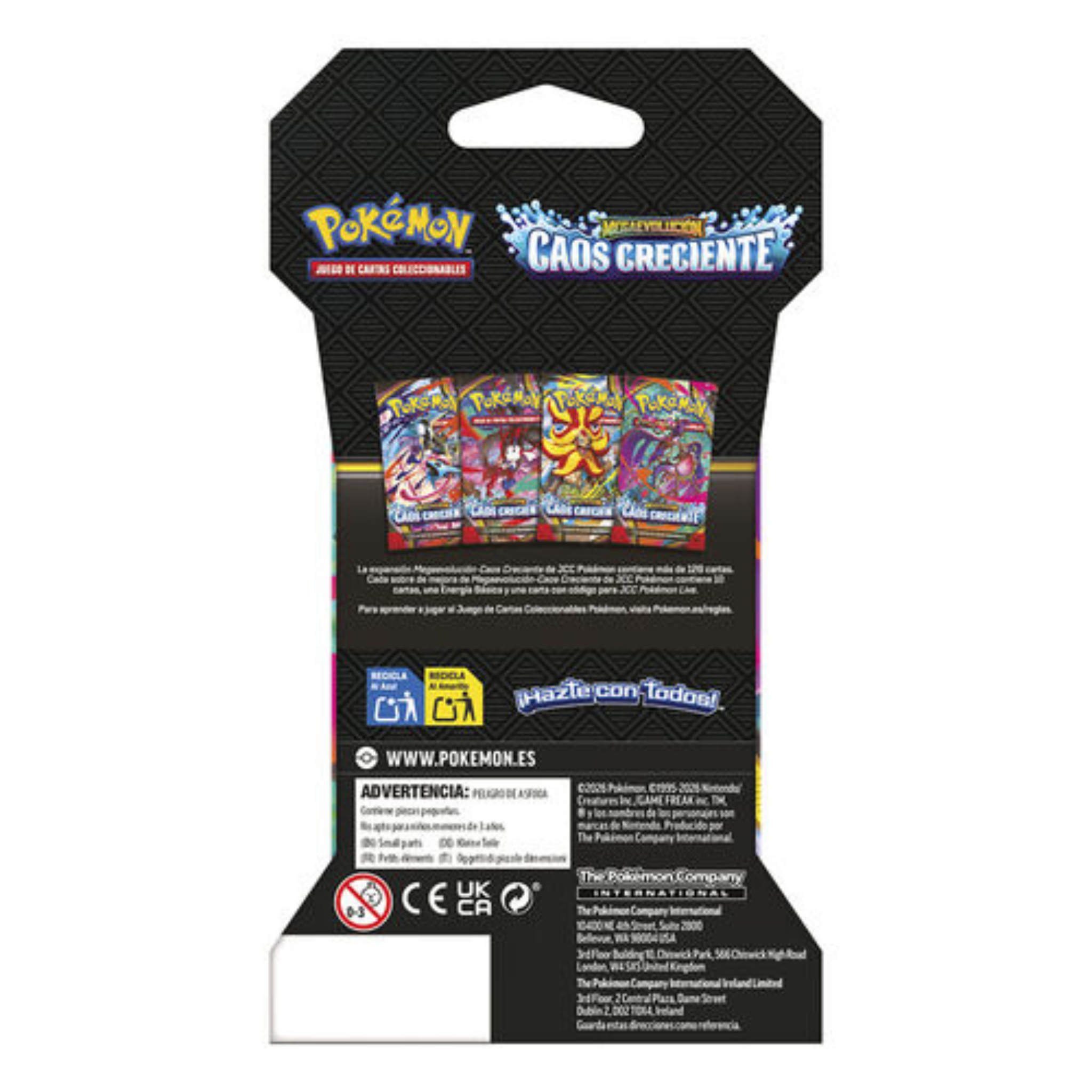 Pokémon Megaevolución Caos Creciente - 1-Sobre Blister de 10 Cartas (Español)