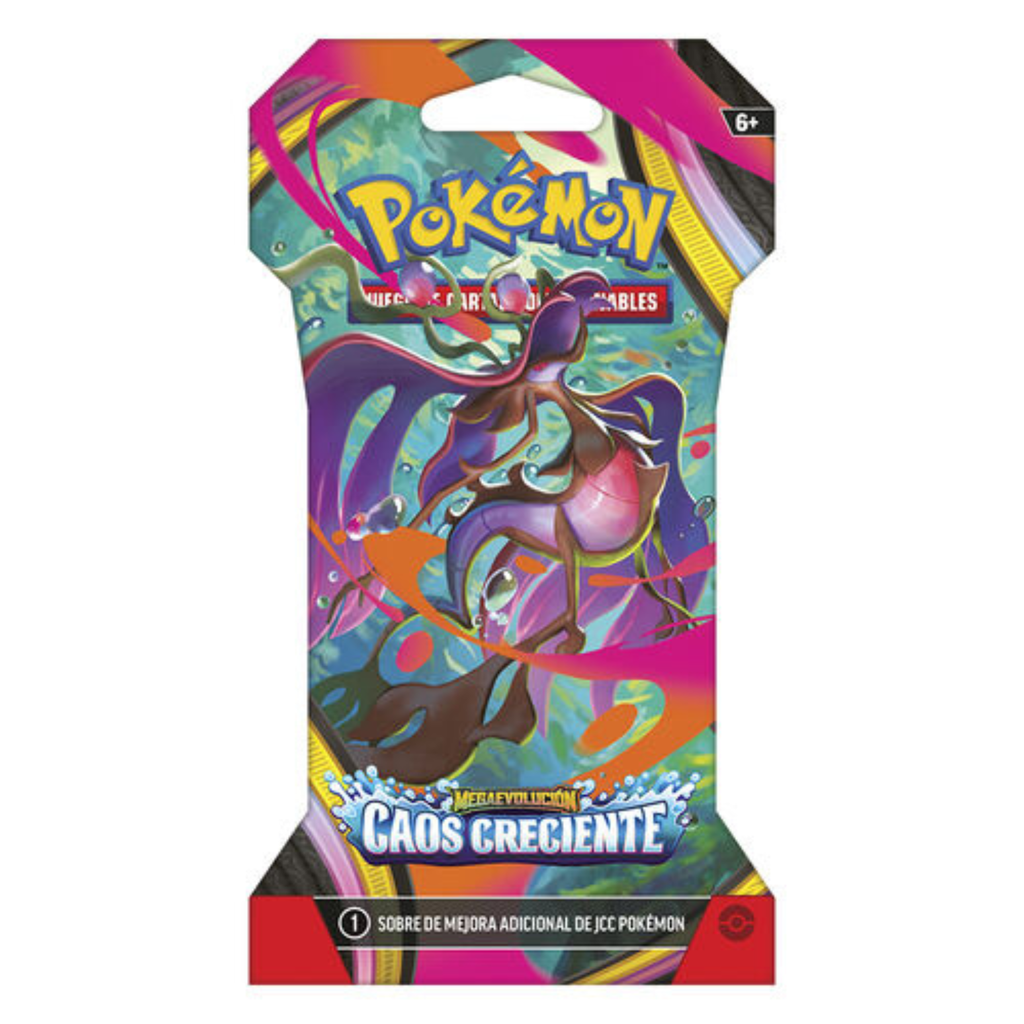 Pokémon Megaevolución Caos Creciente - 1-Sobre Blister de 10 Cartas (Español)