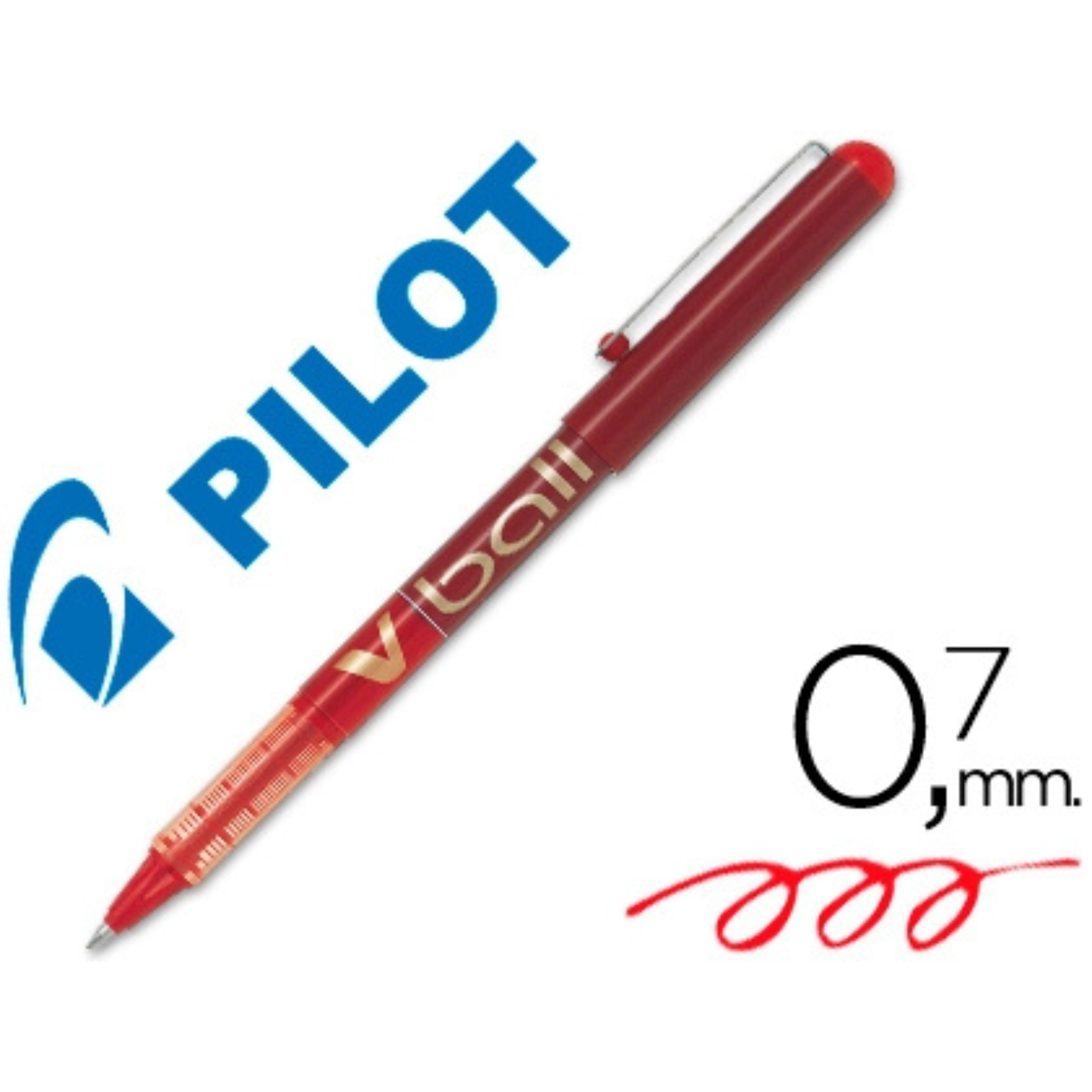 Pilot V-Ball 0.7mm - Bolígrafo Roller de Tinta Líquida