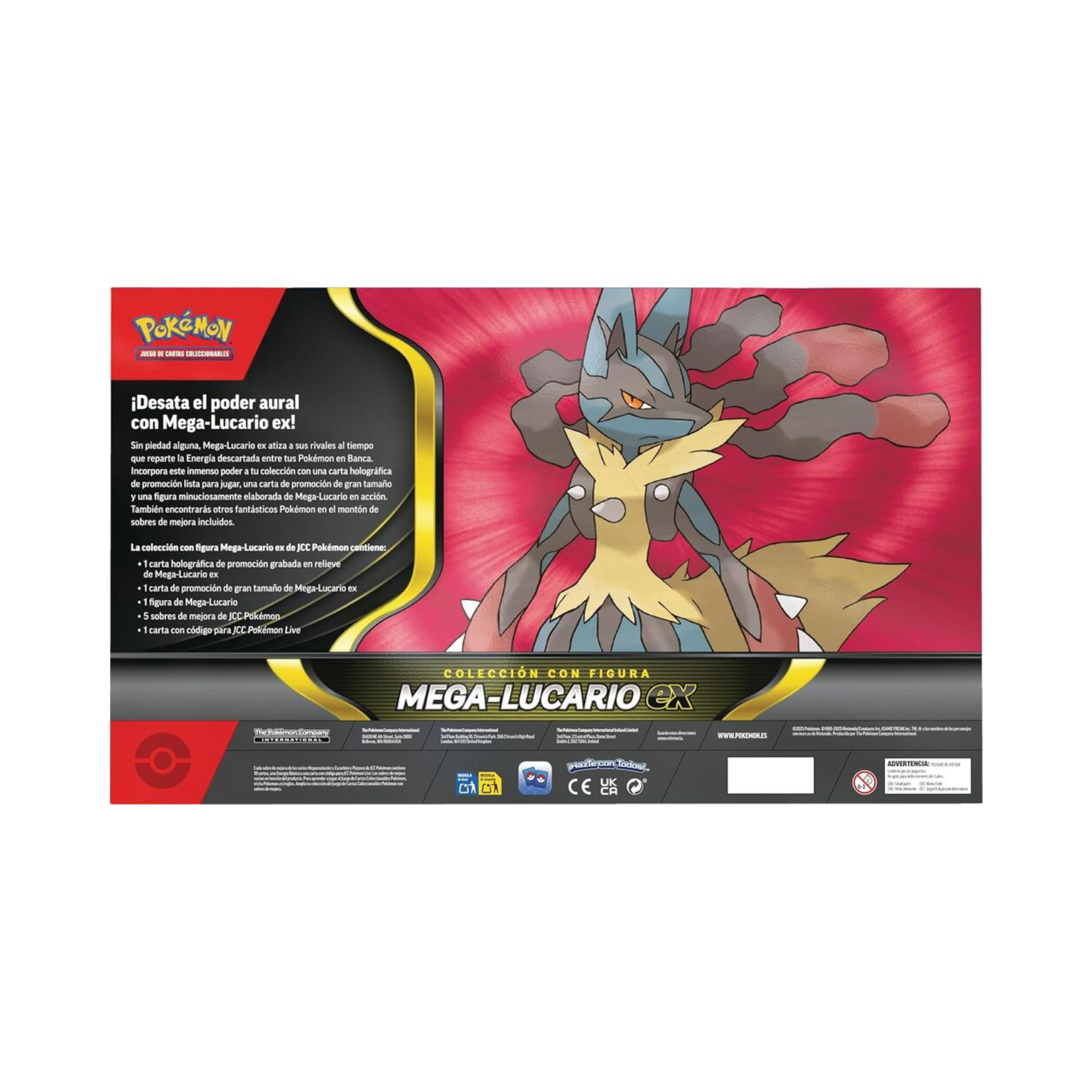 Blister cartas Mega Lucario Ex Pokemon Latino