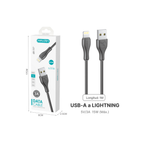 Cable USB-A a Lightning PVC 3A —  (0,5 m / 1 m / 1,5 m / 2 m / 3 m) Blanco y Negro