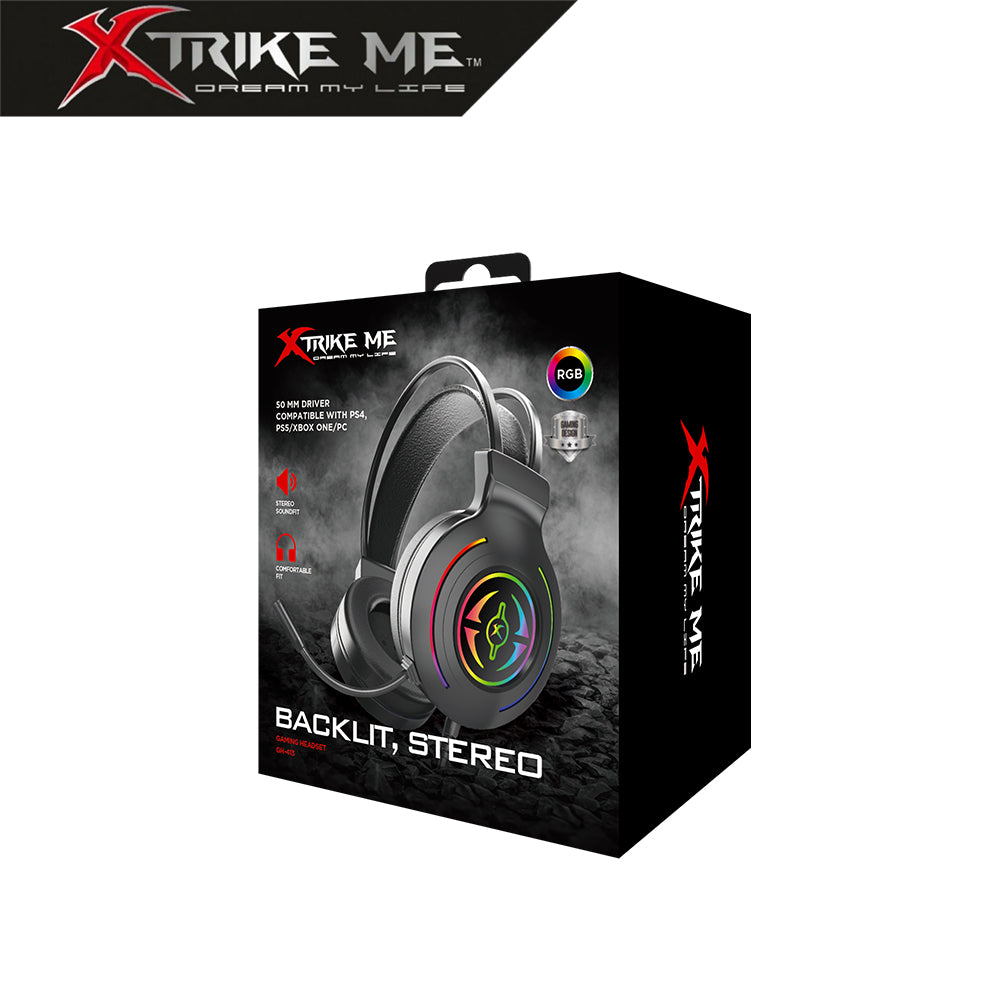 Xtrike Me GH-413 Auriculares Gaming Backlit Stereo RGB 50mm con Micrófono