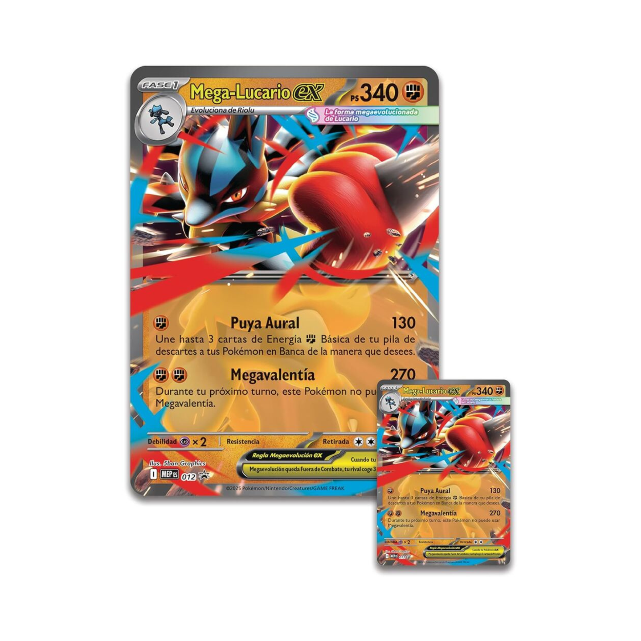 Blister cartas Mega Lucario Ex Pokemon Latino