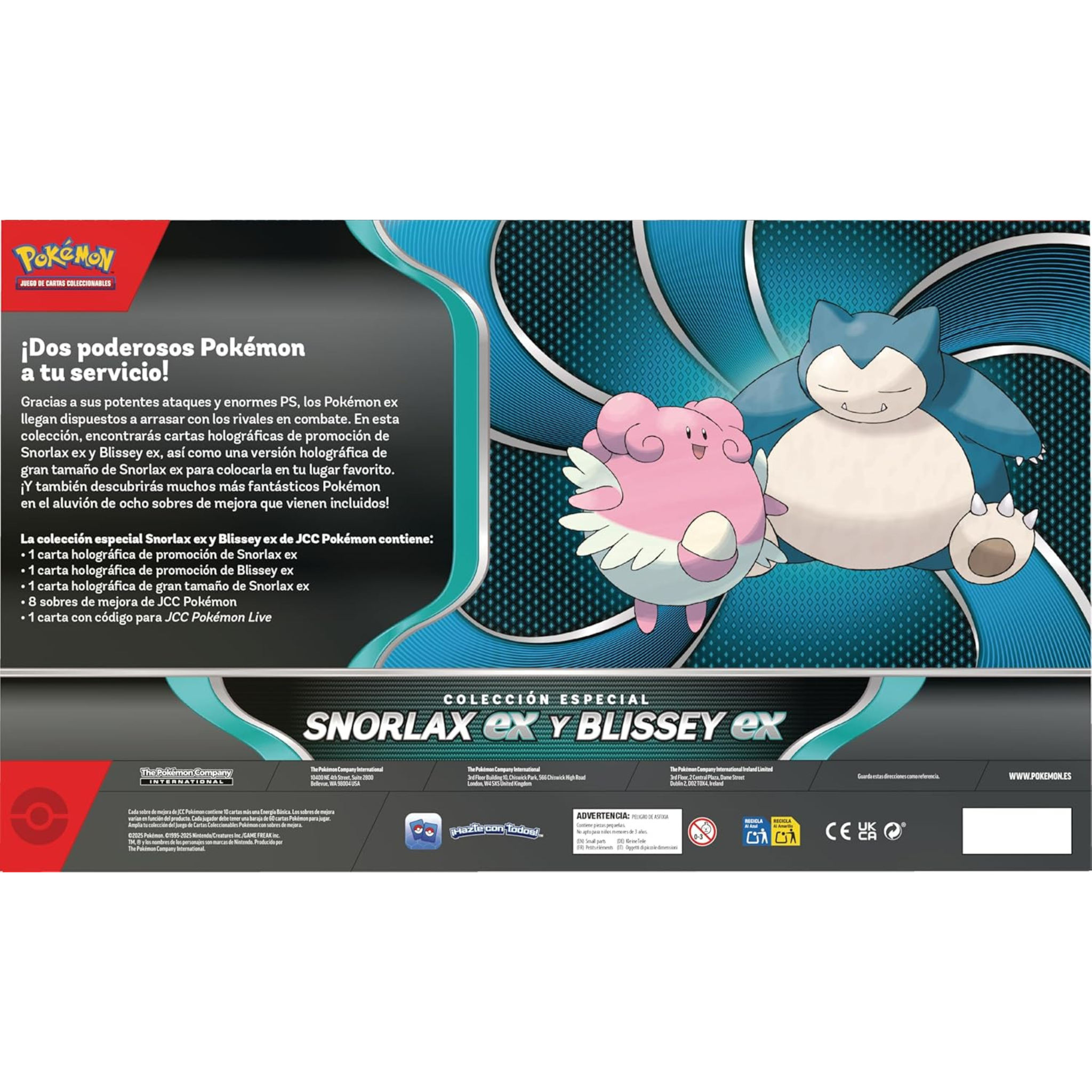 Pokémon Colección Especial Snorlax ex y Blissey ex blister