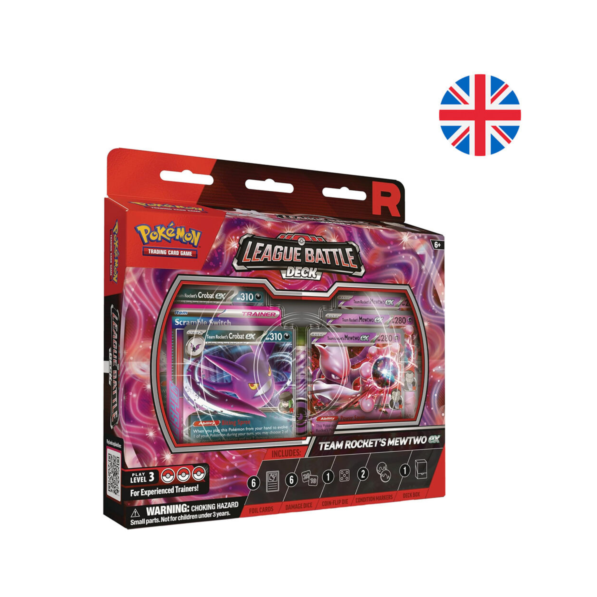 Blister cartas League Battle Deck Team Rockets Mewtwo Ex Pokemon ingles