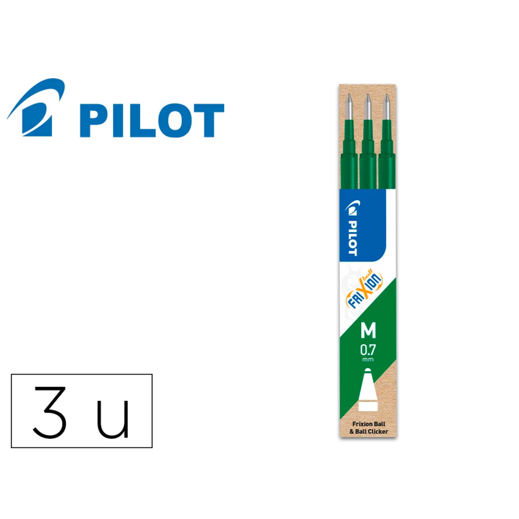 PILOT Recambio FriXion Ball 0.7mm M 3u