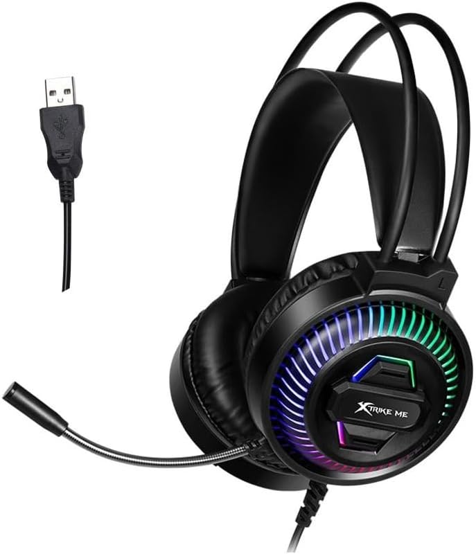 Xtrike Me GH-510 Auriculares Gaming RGB Aro Completo con Micrófono USB