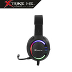 Xtrike Me GH-405 Auriculares Gaming RGB Aro Completo con Micrófono | Negro y Rojo