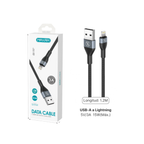 SJ-3161 Cable Lightning Trenzado de Aluminio 3A – 1,2 m | Blanco y Negro
