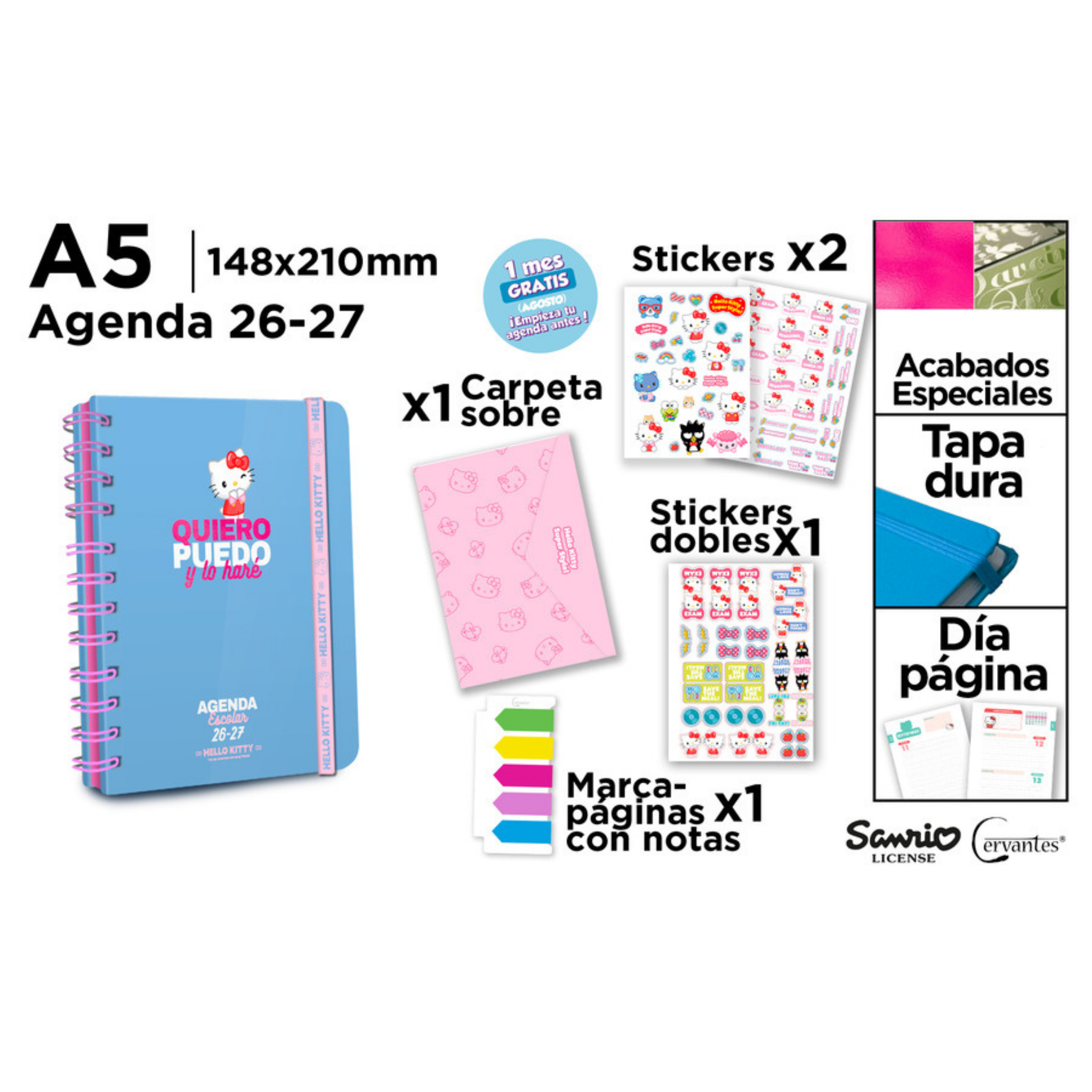 AGENDA ESCOLAR HELLO KITTY DIA Pª.26/27