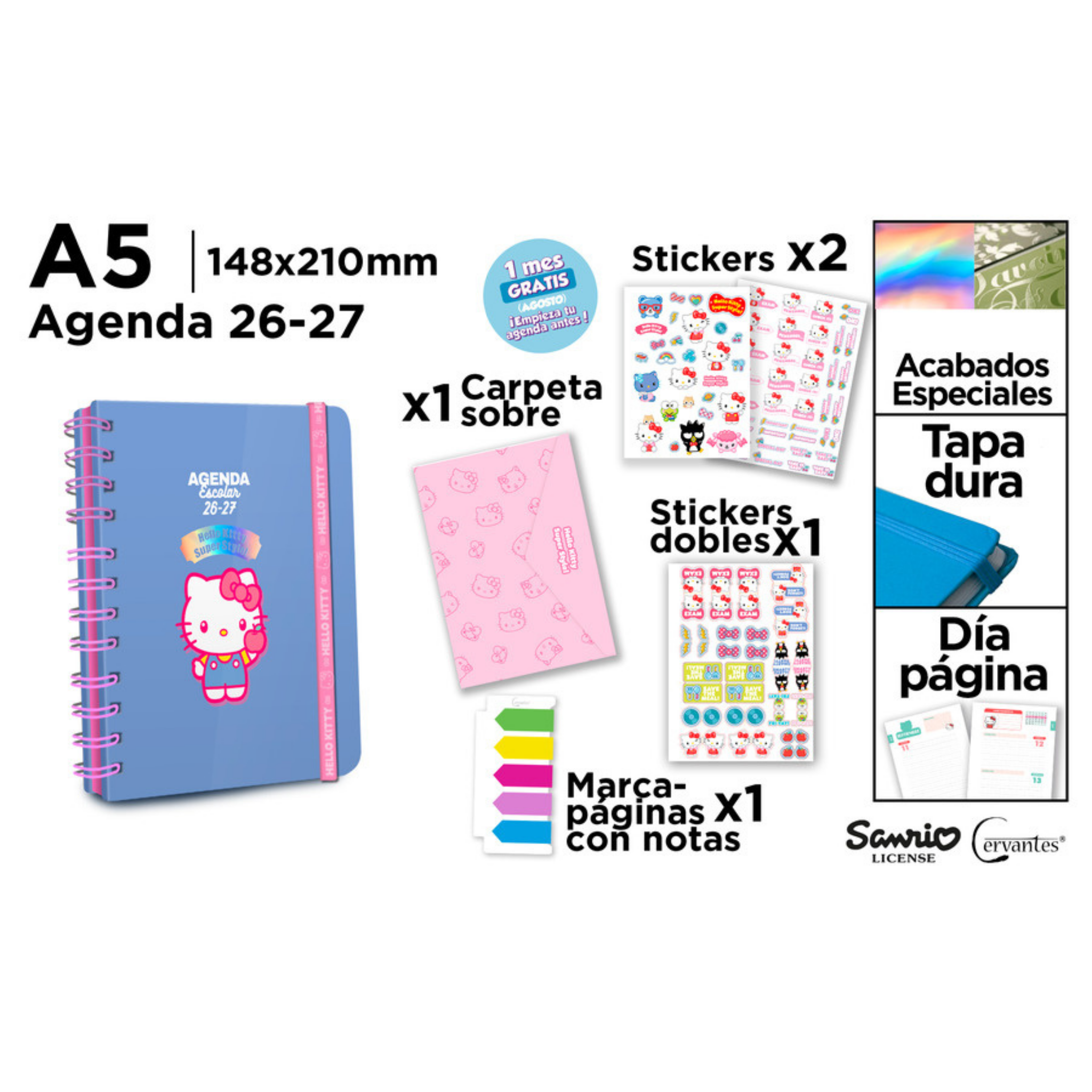 AGENDA ESCOLAR HELLO KITTY DIA Pª.26/27