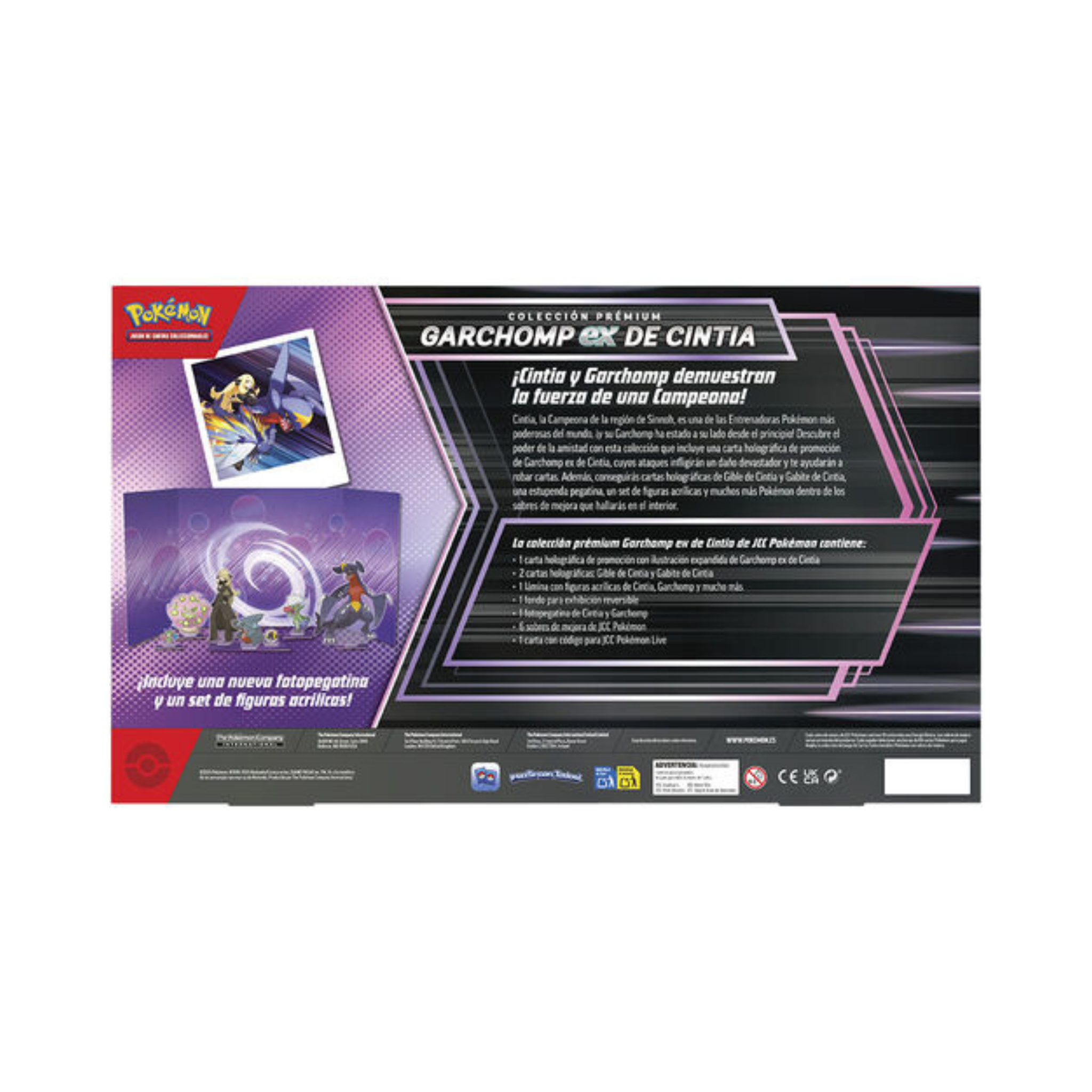 Blister cartas Garchomp ex de Cintia Juntos de Aventuras Pokemon español