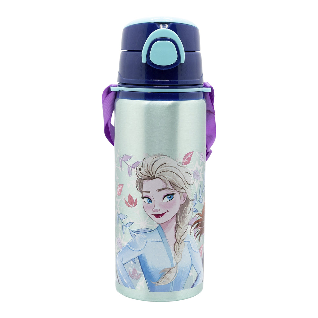 STOR BOTELLA POP UP DE ALUMINIO CON CORREA 730 ML FROZEN SNOWY TALE