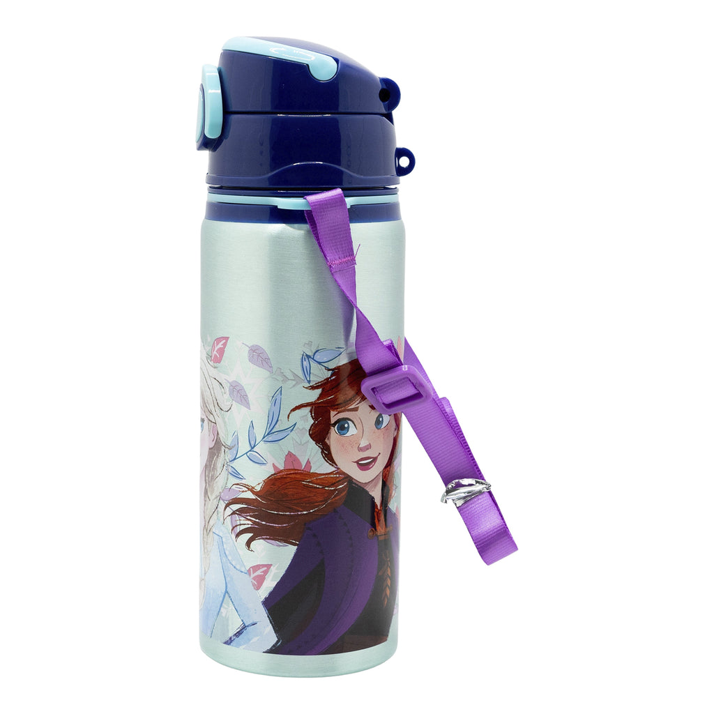 STOR BOTELLA POP UP DE ALUMINIO CON CORREA 730 ML FROZEN SNOWY TALE