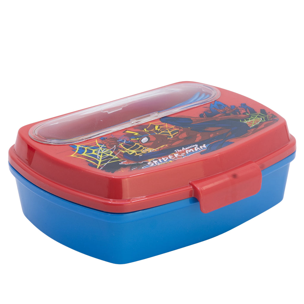 STOR SANDWICHERA RECTANGULAR CON CUBIERTOS SPIDERMAN MOVING TARGET