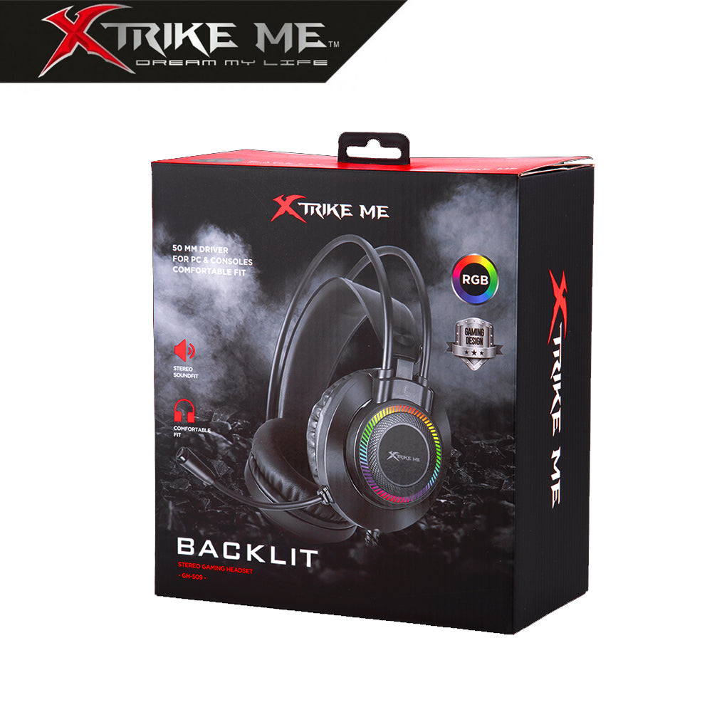 Xtrike Me GH-509 Auriculares Gaming con Micrófono RGB Retroiluminado 40mm