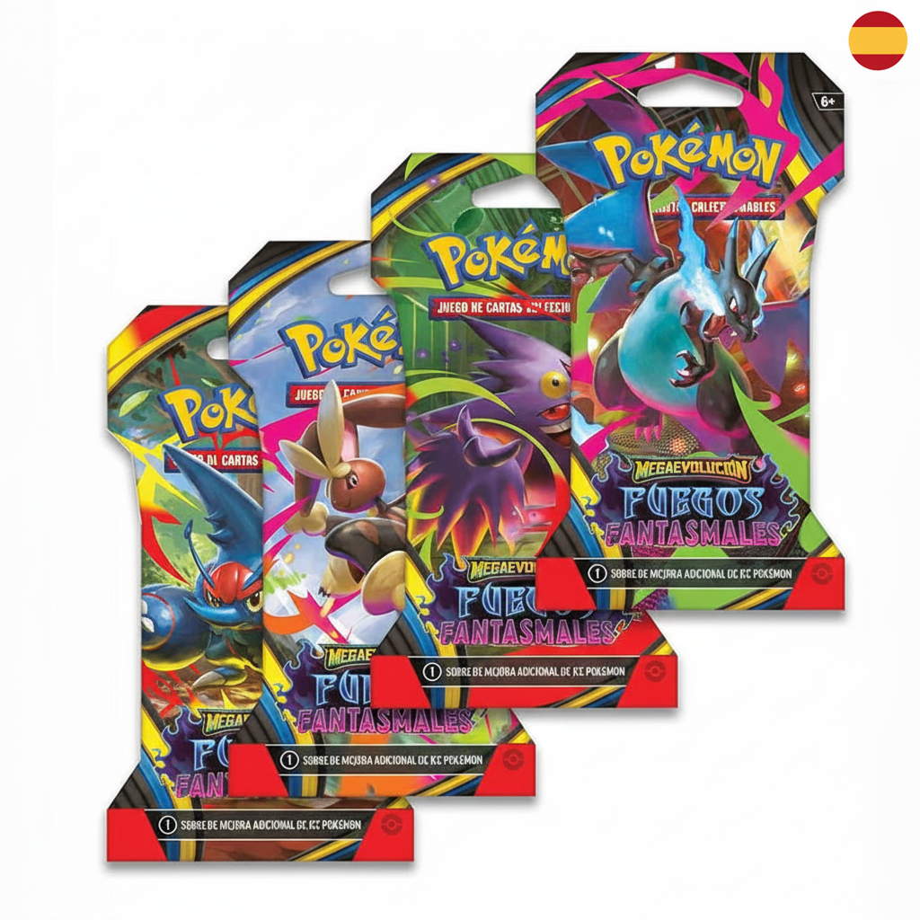 Sobre cartas con Funda Fuegos Fantasmales Pokemon latino 【Idioma  Español 】