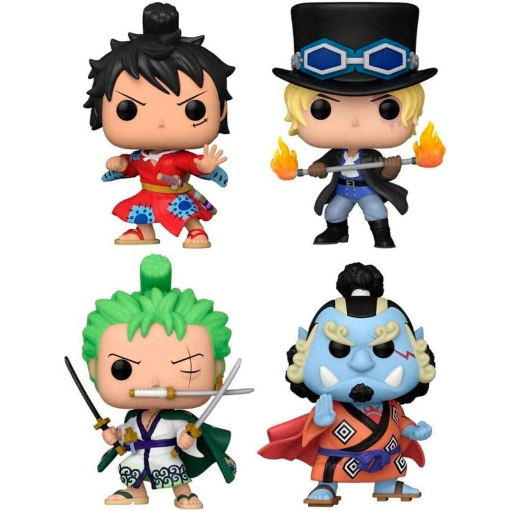 Funko Pop! One Piece 4-Pack - Luffytaro / Sabo / Roronoa Zoro / Jinbe (Glow in the Dark)