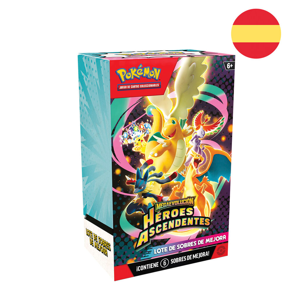 Pokémon TCG Booster Bundle Heroes Ascendentes 2.5 Mega Evolución – Cartas Oficiales en Español (6 Sobres)